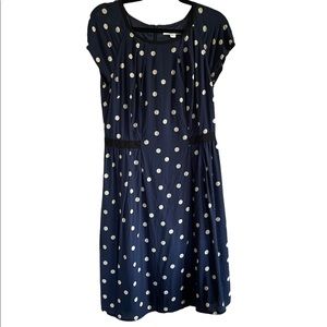 Boden Navy Polka Dot Dress